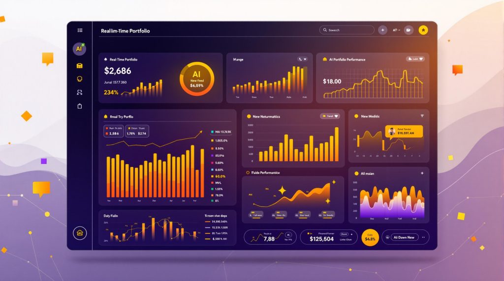 AI Portfolio Management dashboard illustration