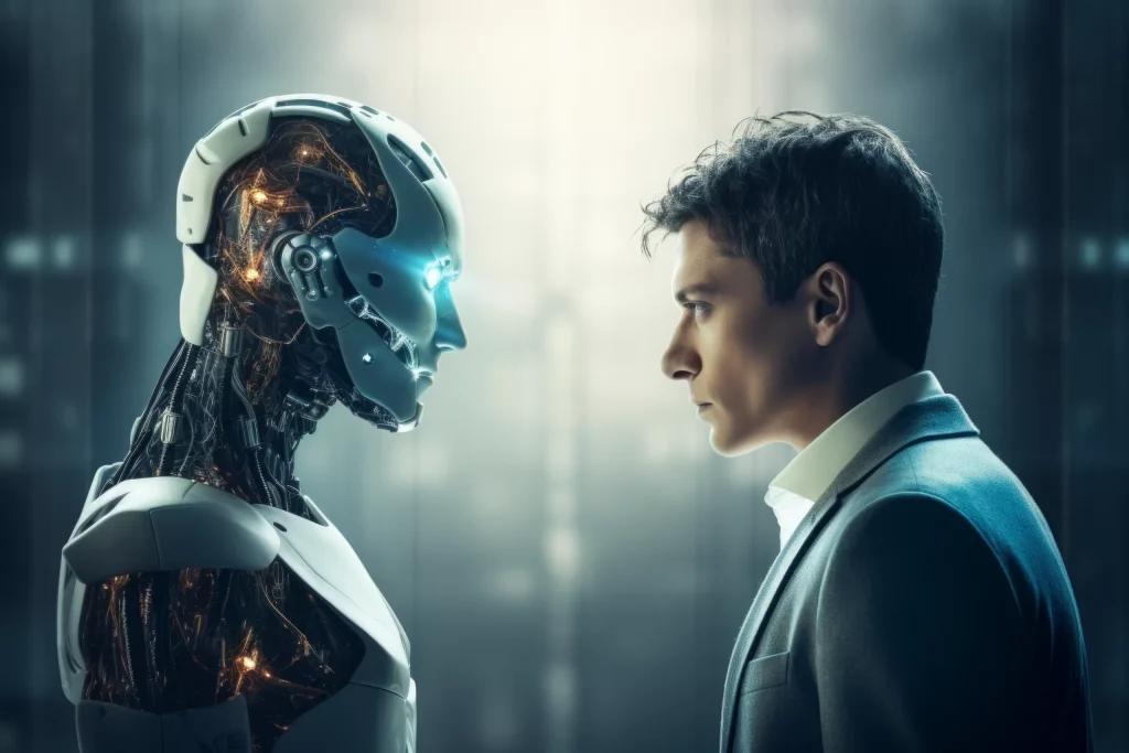AI trading bots vs manual traders infographic