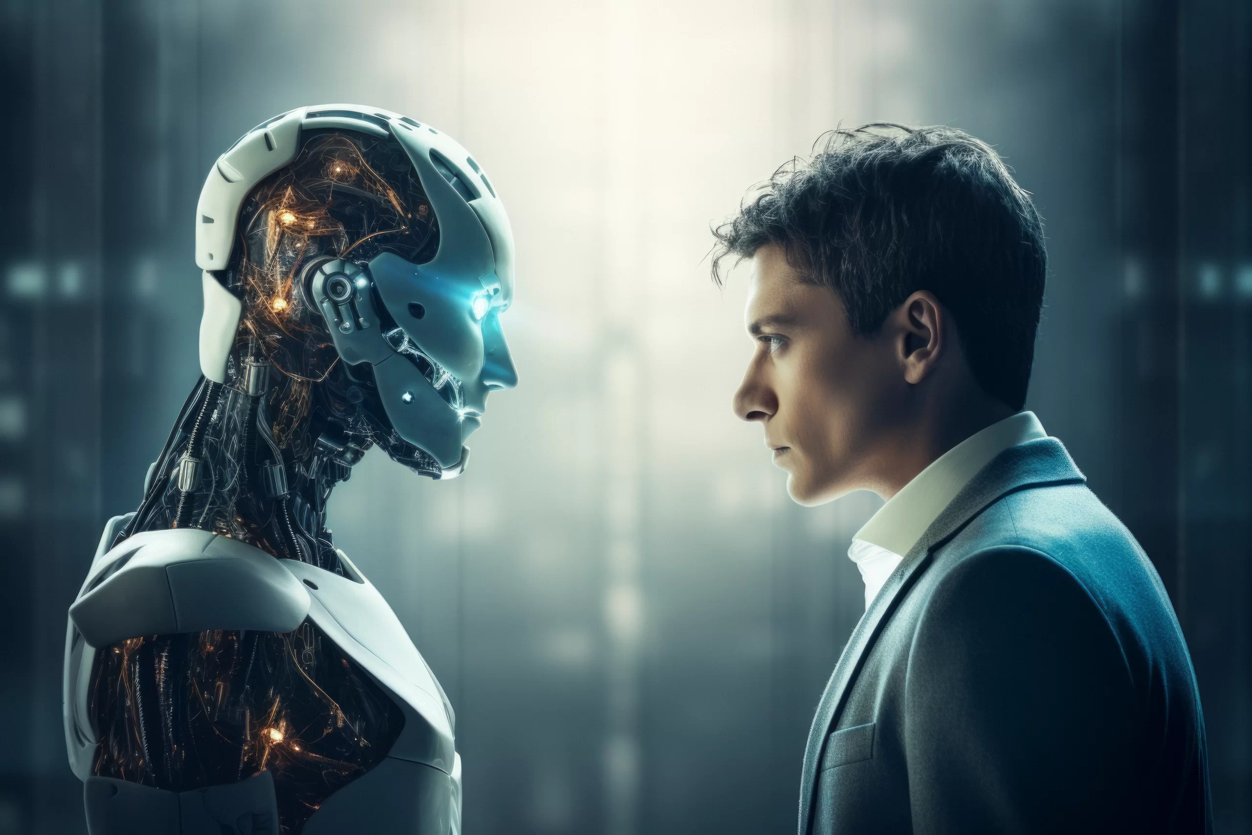 AI trading bots vs manual traders infographic